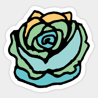 Wild Rose Green Sticker